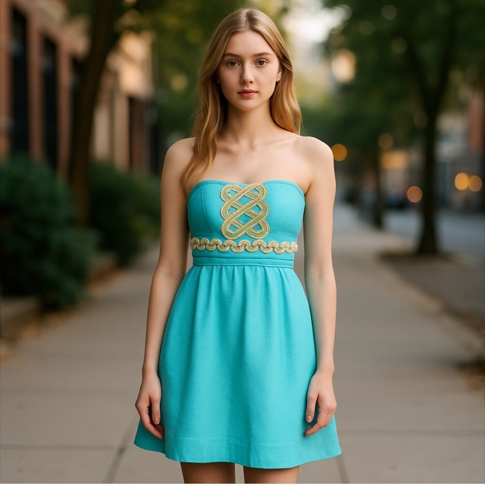 Lilly Pulitzer Betsey Strapless Dress sz 2